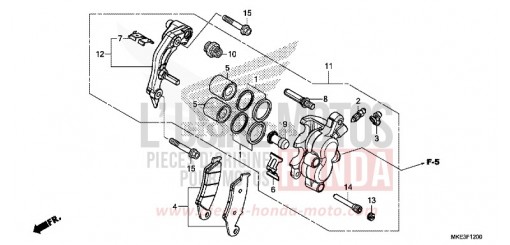 ETRIER DE FREIN AVANT CRF450RH de 2017